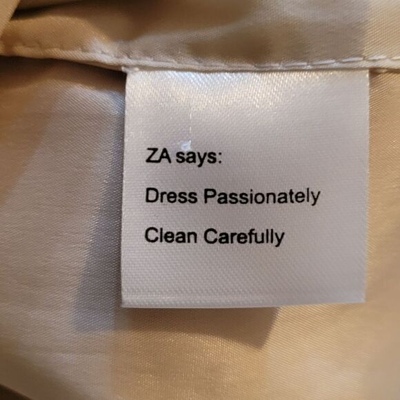 Asymmetrical nude dress Sz 8 - Picture 5 of 6